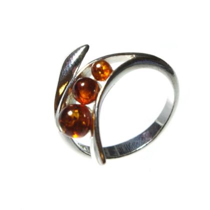 Baltic Amber Adjustable Ring "Gabriela"