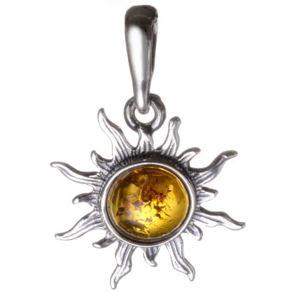 Baltic Amber Sun Pendant