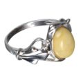 Sterling Silver and Baltic Butterscotch Amber Ring Adalyn; size 8.5