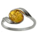 Baltic Honey Amber Ring "Estelle"