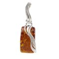 Baltic Rectangle Amber Pendant "Ewa"