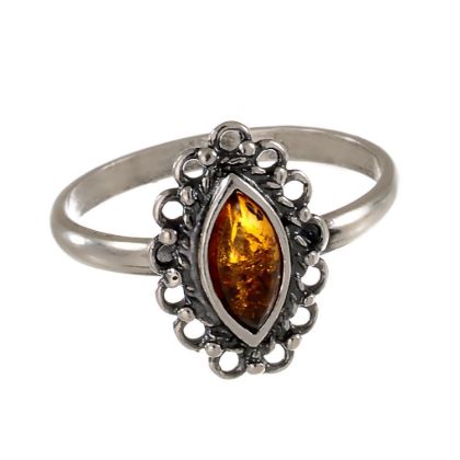 Honey Baltic Amber Ring "Joan"