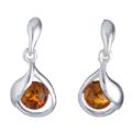 Sterling Silver and Baltic Honey Amber Earrings "Sienna"
