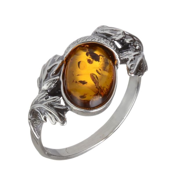 Baltic Honey Amber Ring "Dara"