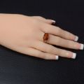 Baltic Honey Amber Ring "Ambra"