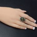 Baltic Green Amber Classic Oval Ring
