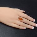 Baltic Honey Marquise Cut Amber Ring "Harriet"