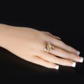 "Layla" Multicolor Baltic Amber Ring in Sterling Silver