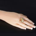 Baltic Amber Multicolor Ring "Brigitte"