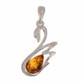 Baltic Amber Pendant "Swan"