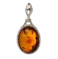 Baltic Honey Oval Amber Pendant