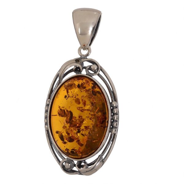 Baltic Honey Amber Pendant "Evening"