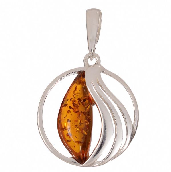 Baltic Honey Amber Pendant "Serenity"
