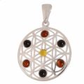 Baltic Multi Colored Amber Pendant "Gale"