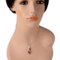 Sterling Silver and Baltic Amber Honey Pendant "London"