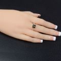 Baltic Green  Amber Small Square Ring