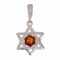 Baltic Amber Star of David Pendant