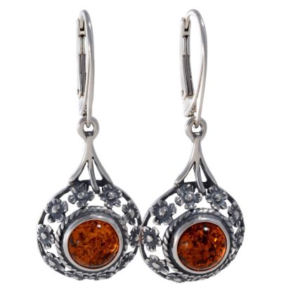 Baltic Honey Amber Earrings "Meadow"