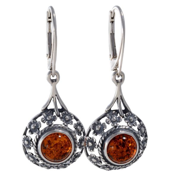 Baltic Honey Amber Earrings "Meadow"