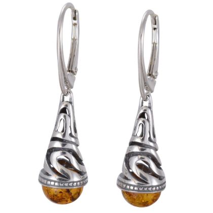 Baltic Honey Amber Dangling Earrings