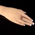 Baltic Honey Amber Ring "Willow"