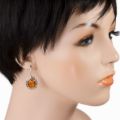 Baltic Honey Amber Fish Hook Earrings "Rita"