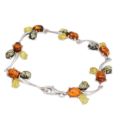 "Kayla" Baltic Amber Bracelet in Sterling Silver