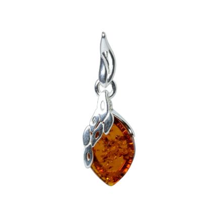 Sterling Silver and Baltic Honey Amber Pendant "Maryann"