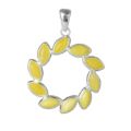 "Carrie" Baltic Butterscotch Amber Pendant in Sterling Silver