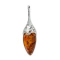 Sterling Silver and Baltic Honey Amber Pendant "Serena"