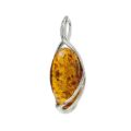 Sterling Silver and Baltic Honey Amber Pendant "Oriana"