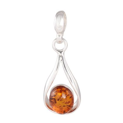 Sterling Silver and Baltic Amber Pendant