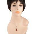 Sterling Silver and Baltic Honey Oval Amber Pendant "Emma"