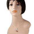 Sterling Silver Baltic Honey Amber Necklace "Dolphins"