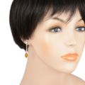 Sterling Silver Baltic Honey Amber Post Back Earrings "Ambie"