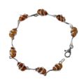 Sterling Silver Honey Baltic Amber Bracelet "Zuzanna", Amber Jewelry Collection