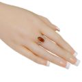 Sterling Silver and Baltic Honey Amber Ring "Alani"