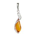 Sterling Silver and Baltic Honey Amber Pendant "Milena"