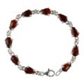 Sterling Silver Honey Pear Shaped Baltic  Amber Bracelet "Gladie", Amber Jewelry Collection