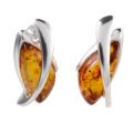 Sterling Silver and Baltic Honey Amber Earrings "Lena"