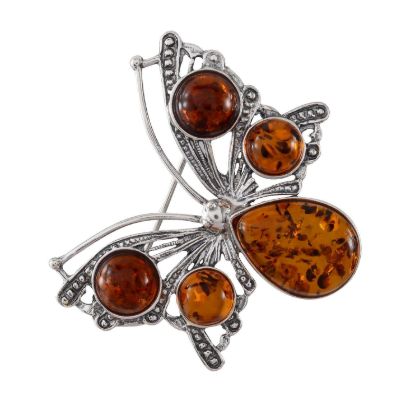 amber brooch