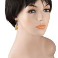 Sterling Silver and Baltic Kidney Hook  Honey Amber Earrings " Devee"