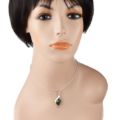 Sterling Silver and Baltic  Green Amber Pendant "Freya"