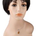 Sterling Silver Baltic Honey Amber Pendant "Devee"