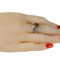 Sterling Silver and Baltic Honey Amber Ring "Hannah"