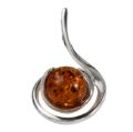 Sterling Silver Baltic Honey Amber Necklace "Lauren"