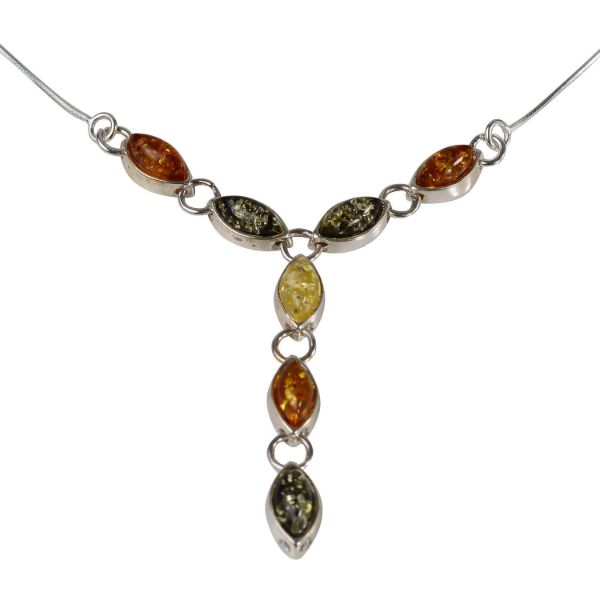Amber and Sterling Silver Necklace Main