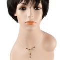 Amber and Sterling Silver Necklace Model