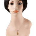 Sterling Silver and Baltic Honey Amber Necklace "Demi"