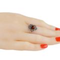 Sterling Silver and Baltic Honey Amber Ring "Gaelle"